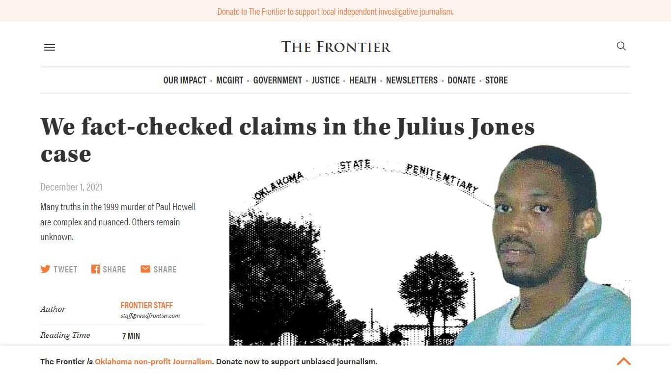 We fact-checked claims in the Julius Jones case - The Frontier